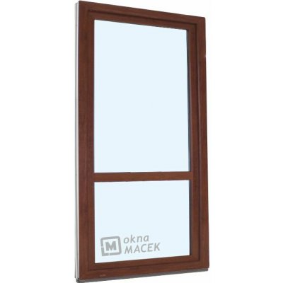 Kömmerling balkonové dveře 70 AD s příčkou levé ořech/ořech 90 x 210 cm s klikou+ PVC rám – Hledejceny.cz
