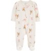 Kojenecký overal CARTERS CARTER'S Overal na zip Sleep&Play Ivory Animal holka