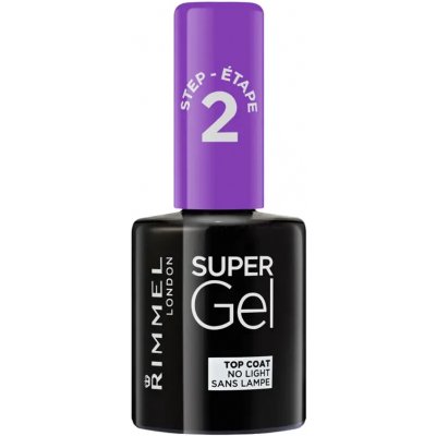 Rimmel London Gelový lak na nehty Super Gel Nail Polish 001 Top Coat No Light 12 ml – Hledejceny.cz