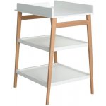 Bílý přebalovací pult Quax Hip s bukovou podnoží 74x63 cm – Hledejceny.cz