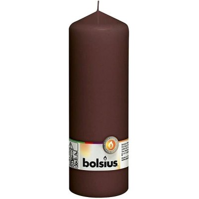 Bolsius Klasická kaštanově hnědá 200 x 68 mm