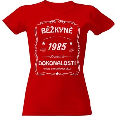 Tričko s potiskem Běžkyně - narozeniny dámské Červená S