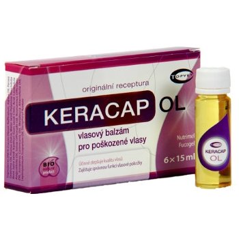 Topvet Keracap OL Pro poškozené vlasy ampule 6 x 15 ml