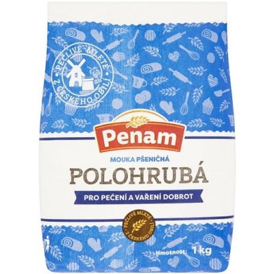 Penam Pšeničná mouka polohrubá 1 kg – Zboží Dáma