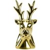 Vánoční dekorace Dommio Keramický jelen zlatý 13,5 cm