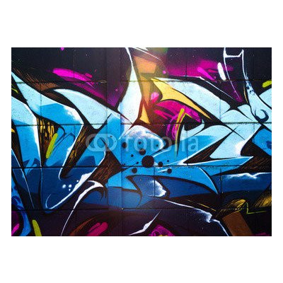 Weblux 72781235 Fototapeta plátno Street art graffiti Pouliční umění graffiti rozměry 240 x 174 cm