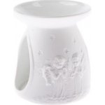 Casa de Engel Porcelánová aroma lampa bílá reliéf anděl 11 x 12 x 11 cm – Zboží Dáma