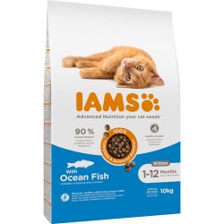 Iams for Vitality Kitten s mořskou rybou 2 x 10 kg