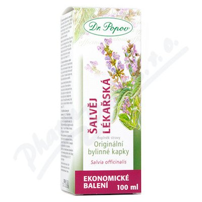 Dr.Popov Kapky bylinné Šalvěj lék.100 ml – Hledejceny.cz