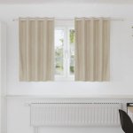 ZATEMŇOVACÍ ZÁVĚSY 2 KS KRÉMOVÉ 140X140CM SAMET – Hledejceny.cz