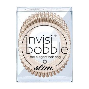 Invisibobble SLIM Bronze Me Pretty - Gumičky do vlasů Bronzová 3 ks