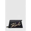 Kabelka Karl Lagerfeld kožená kabelka černá 240W3005