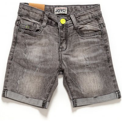 JOYCE Chlapecké kraťase s elastanem denim grey Šedá