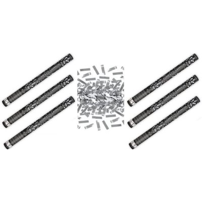 Konfety 60cm STŘÍBRNÉ METALICKÉ 6 ks PARTYKONF – Zboží Dáma