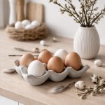 Obeton Betonové plato na vejce designový stojánek pro 6 vajec – Zboží Dáma