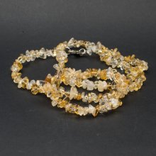 Milujeme Kameny citrín sada náhrdelník a náramek sekánek SNS24
