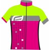 Cyklistický dres Force Square fluo-růžový dětský