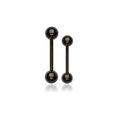 Šperky4U Černý piercing do jazyku činka PJ01055-16165 – Zboží Dáma