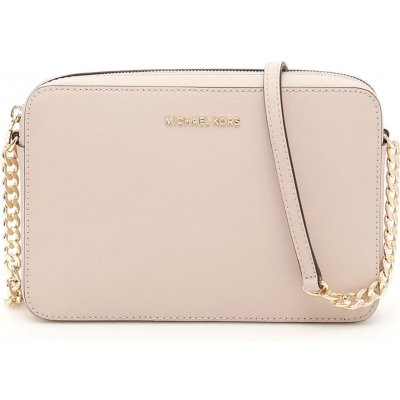 Michael Kors kožená kabelka Jet Set Travel lg saffiano leather crossbody powder blush – Zboží Mobilmania