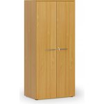 Primo Wood Kancelářská policová skříň s dveřmi, 800 x 500 x 1781 mm, buk – Sleviste.cz