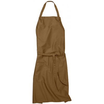 Workwear Verona 90 Dlouhá zástěra s laclem 00131-01 Caramel – Hledejceny.cz