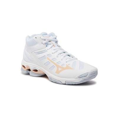 Mizuno WAVE VOLTAGE MID White / Peach Parfait / Halogen Blue V1GC216535 – Zbozi.Blesk.cz