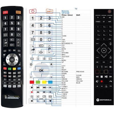 Dálkový ovladač General Motorola VIP1616E – Zbozi.Blesk.cz