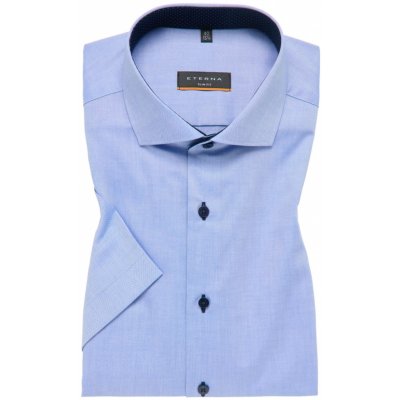 Eterna Slim Fit pánská košile "Uni Pin Point" s krátkým rukávem modrá 8100_12G132