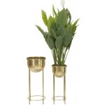 Mauro Ferretti Set 2 ks stojanů na květináče Gari 27 x 62 21,5 x 52 cm zlatý – Zboží Dáma