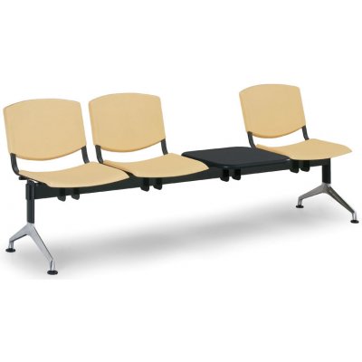 Euroseat plastová lavice do čekáren Livorno - 3 místa + stolek – Zboží Mobilmania