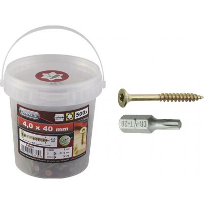 CONNEX UNI-vruty TX 4,0x40 mm, 500 ks – Hledejceny.cz