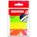 Kores Papírové neonové záložky, Kores, 20x50 mm, 4 barvy po 50 lístků (45104) – Hledejceny.cz
