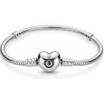 Pandora Stříbrný náramek se srdíčkovým zapínáním Moments 590719 19 cm – Sleviste.cz