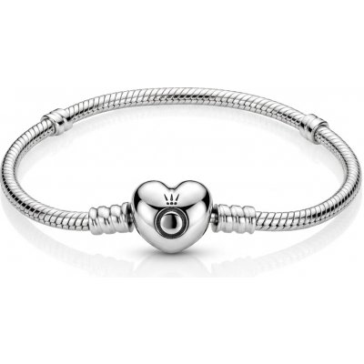 Pandora Stříbrný náramek se srdíčkovým zapínáním Moments 590719 19 cm – Sleviste.cz