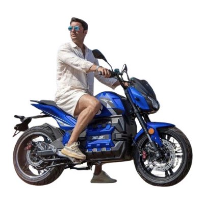 EcoWheel Elektrická motorka DIABEL 10000W 120Ah Modrá – Zboží Mobilmania