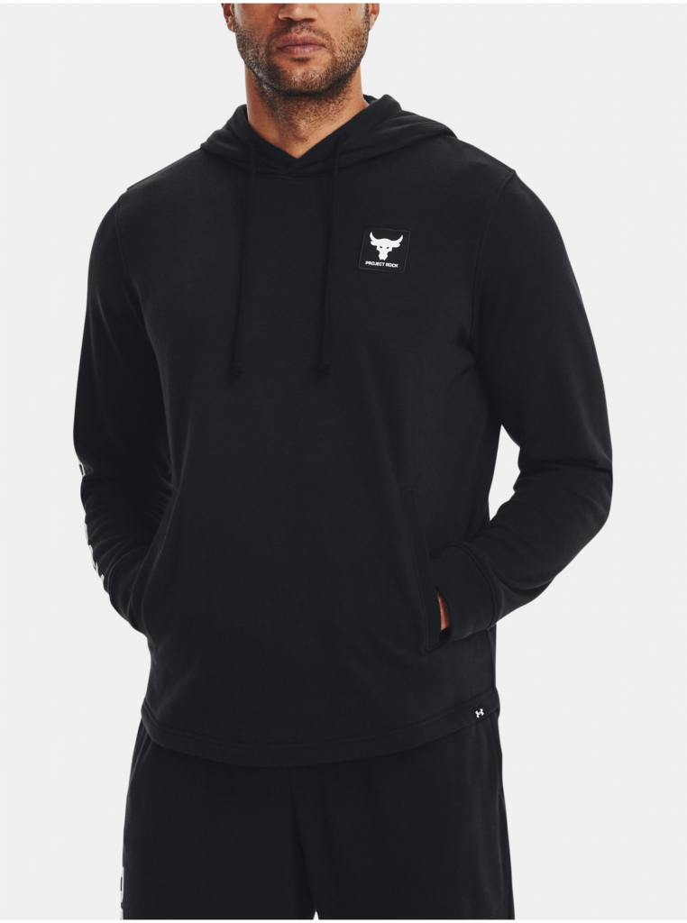 Černá Under Armour Project Rock Terry Hoodie