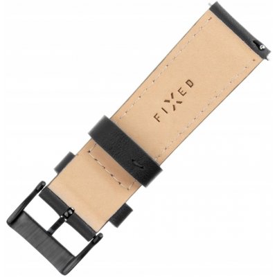 FIXED Kožený řemínek Leather Strap s šířkou 22 mm černý FIXLST-22MM-BK – Zboží Živě