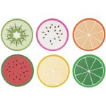 Excellent Houseware Tácky pod nápoj EH 9cm Set 6ks ovoce – Zboží Dáma