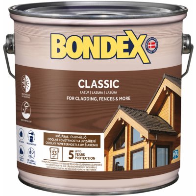 Bondex Classic Tenkovrstvá lazura 0,75 l ořech