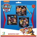 Škrabací obrázek 3ks barevný Tlapková patrola Paw Patrol 20x20cm – Zboží Mobilmania