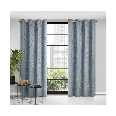 Dekorační velvet závěs s kroužky MAICO šedá 140x250 cm (cena za 1 kus) MyBestHome – Sleviste.cz