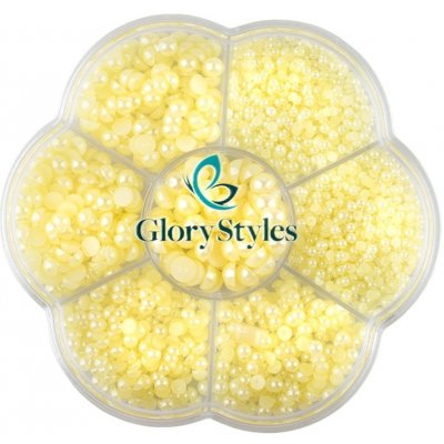 GloryStyles Dekorační perly žlutá – Hledejceny.cz