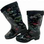 Dámské zateplené černé holínky s odepínací vložkou 01 černé – Zboží Dáma