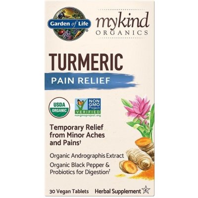 Garden of Life Mykind Organics Turmeric Pain Relief proti bolesti 30 tablet – Zboží Mobilmania