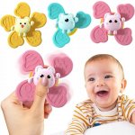 Fidget Spinner HRAČKA DO VANY 3x Senzorická hračka s přísavkou chrastítko – Zboží Mobilmania