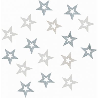 Dřevěné hvězdy šedé 2cm Set 24ks – Hledejceny.cz
