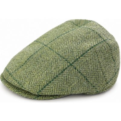 Fiebig Harris Tweed vlněná bekovka zelená khaki kostka – Hledejceny.cz