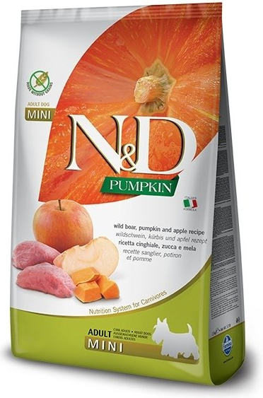 N&D Pumpkin Dog Adult Mini Grain Free Boar a Apple 7 kg