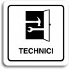 Piktogram Accept Piktogram "technici" (80 × 80 mm) (bílá tabulka - černý tisk)