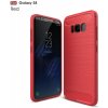 Pouzdro a kryt na mobilní telefon Pouzdro JustKing plastové s broušenou texturou Samsung Galaxy S8 - červené